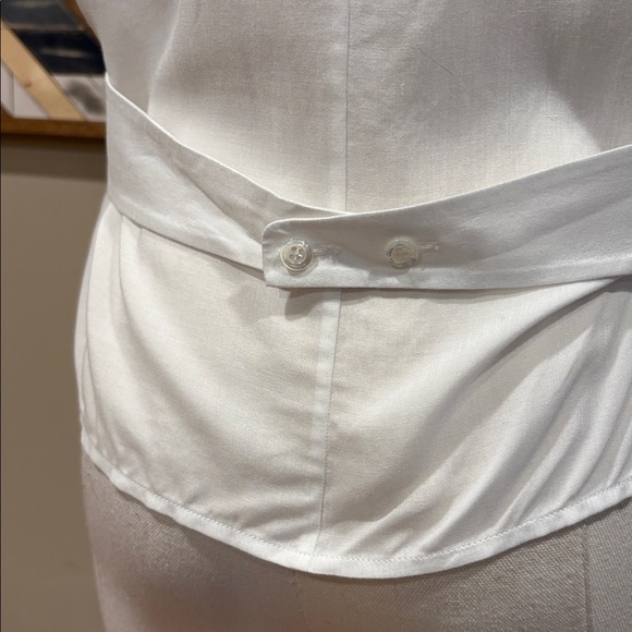 Ralph Lauren Collection White Cotton Viscose Vest size 4 - Picture 8 of 12